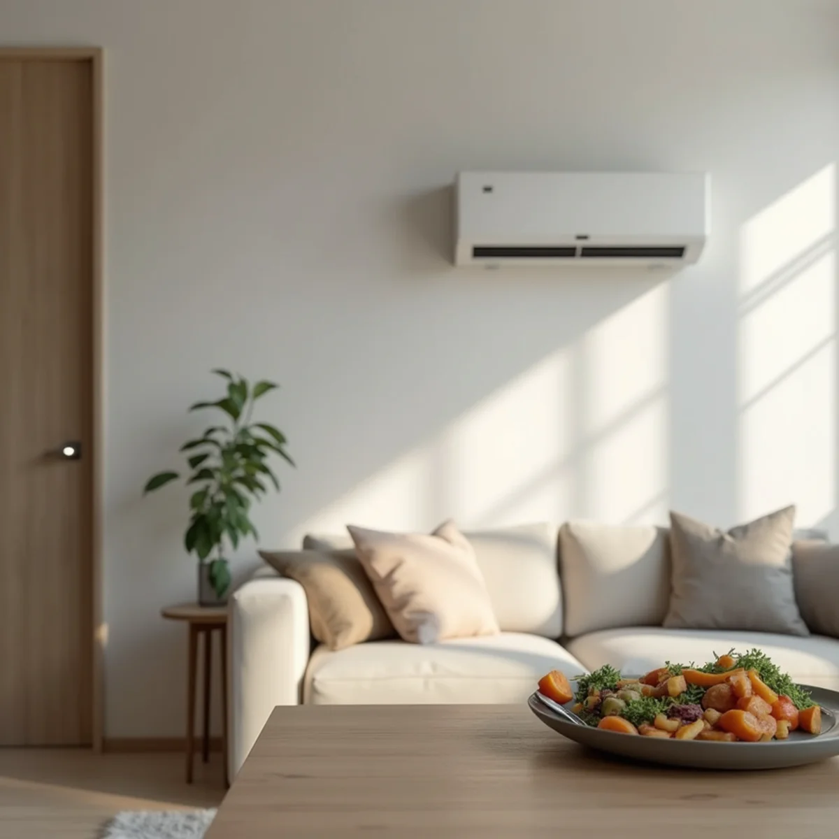 Technician connecting refrigerant lineset to ductless mini-split indoor head